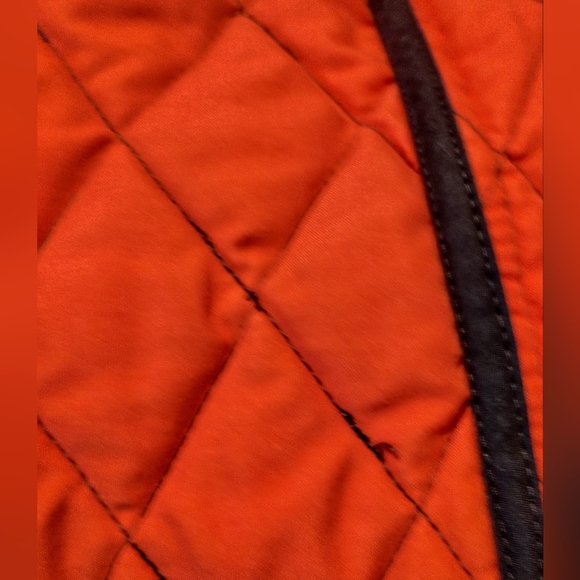 John Partridge chocolate Brown and Orange quilted full zip up comfy coat Jacket - Picture 15 of 16